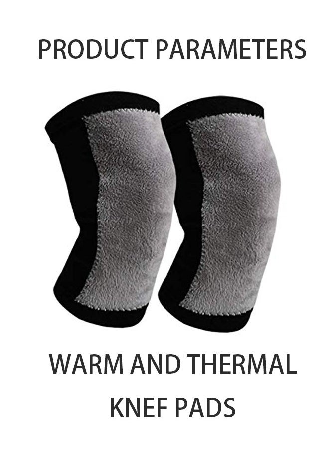 PYC - Women Men Knee Warmers Knee Brace Sleeve Leg Warmer Wool Cashmere Thicken Knee Supports Knee Pads Legging Stocking Warm Thermal Ski Cycling Knee Brace Sleeve for Joint Pain Arthritis (1 Pair) - Image 1