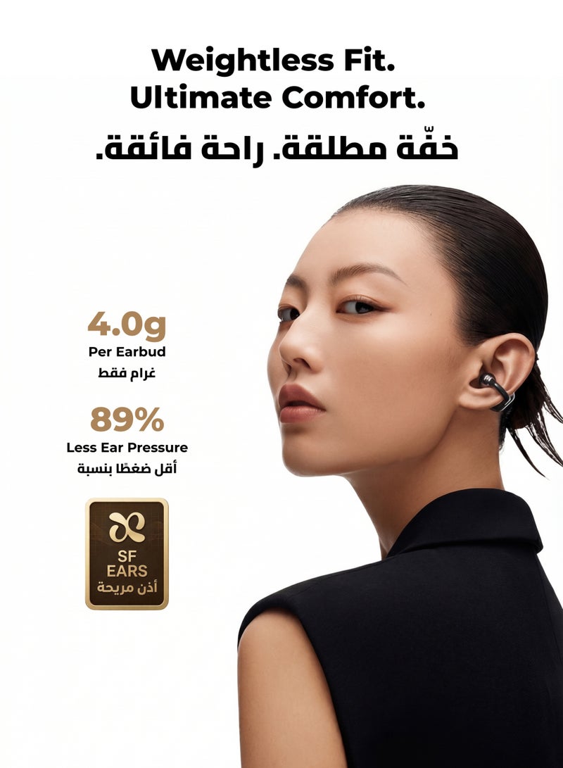 ساناج سماعات SANAG S6S Pro II اللاسلكية، سماعات بلوتوث 5.3 مفتوحة بمشبك الأذن، صوت Hi-Fi بمحرك مزدوج، مكالمات واضحة كالكريستال بميكروفون ثنائي ENC، عمر بطارية طويل 42 ساعة، رياضية مقاومة للعرق IPX4، متوافقة مع نظامَي iOS و Android — وردي - Image 5