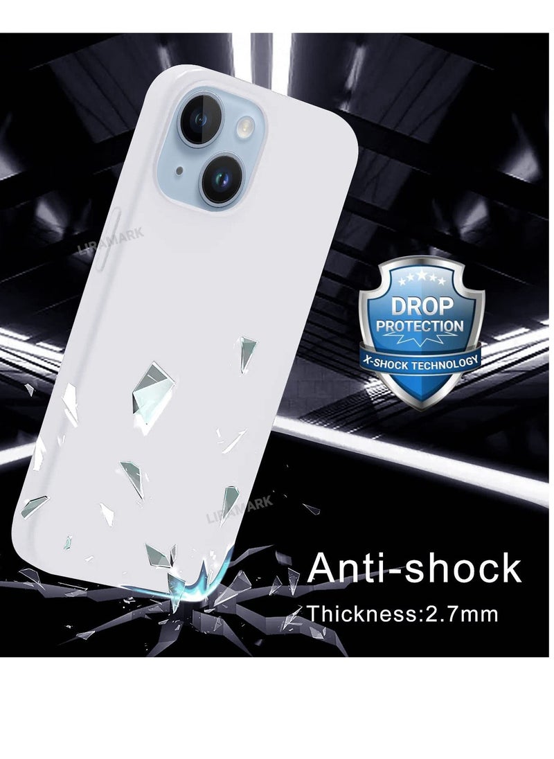 glassology - iPhone 14 Plus Case with Magsafe with Scratch Resistant Thin and Slim Classic Shockproof Protection (White) - Image 1
