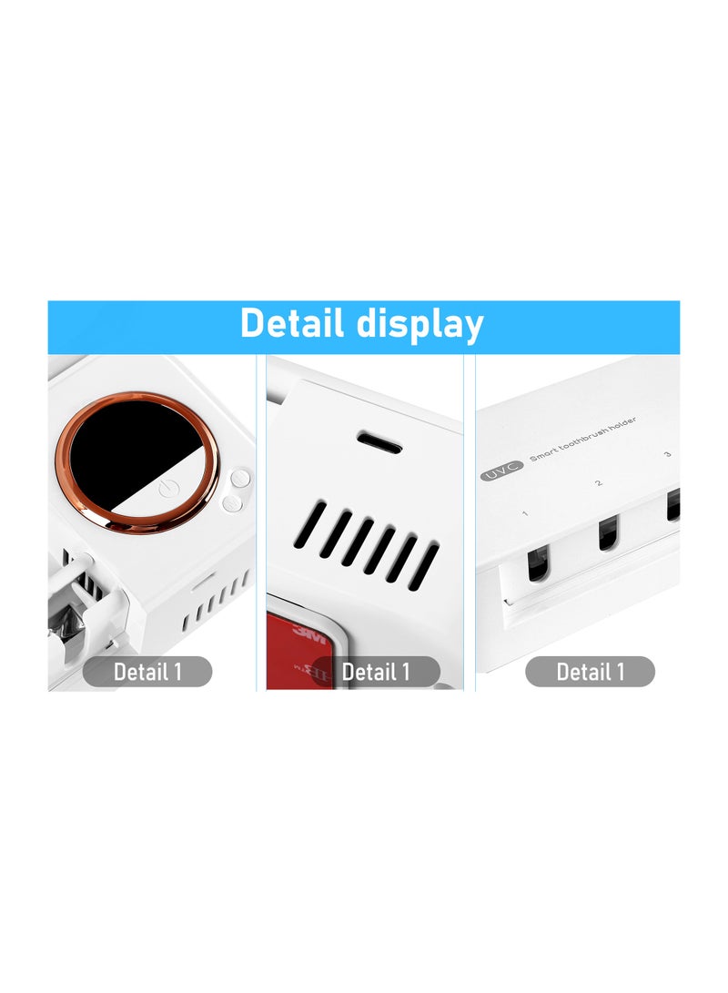 Automatic Toothpaste Dispenser and Toothbrush Cleaner Set, Wall-Mounted with Fan Drying and Timer Function, Suitable for 99% of Toothbrushes, Includes Toothbrush Holder. - Image 2