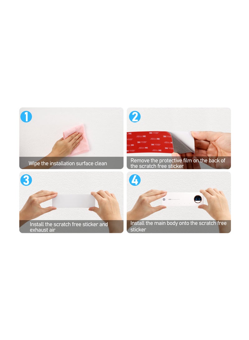 Automatic Toothpaste Dispenser and Toothbrush Cleaner Set, Wall-Mounted with Fan Drying and Timer Function, Suitable for 99% of Toothbrushes, Includes Toothbrush Holder. - Image 4