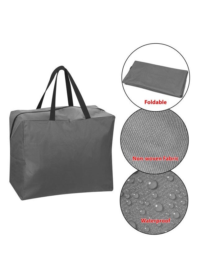 ProPik Holiday Ornaments Accessories Storage Bag Tear-proof Polyester Material 15” X 9.8” X 18.1” With Handles And Full Length Zipper (Gray) - Image 2