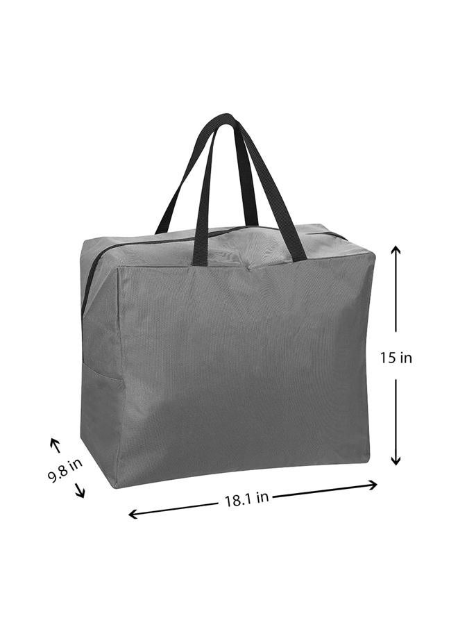 ProPik Holiday Ornaments Accessories Storage Bag Tear-proof Polyester Material 15” X 9.8” X 18.1” With Handles And Full Length Zipper (Gray) - Image 4