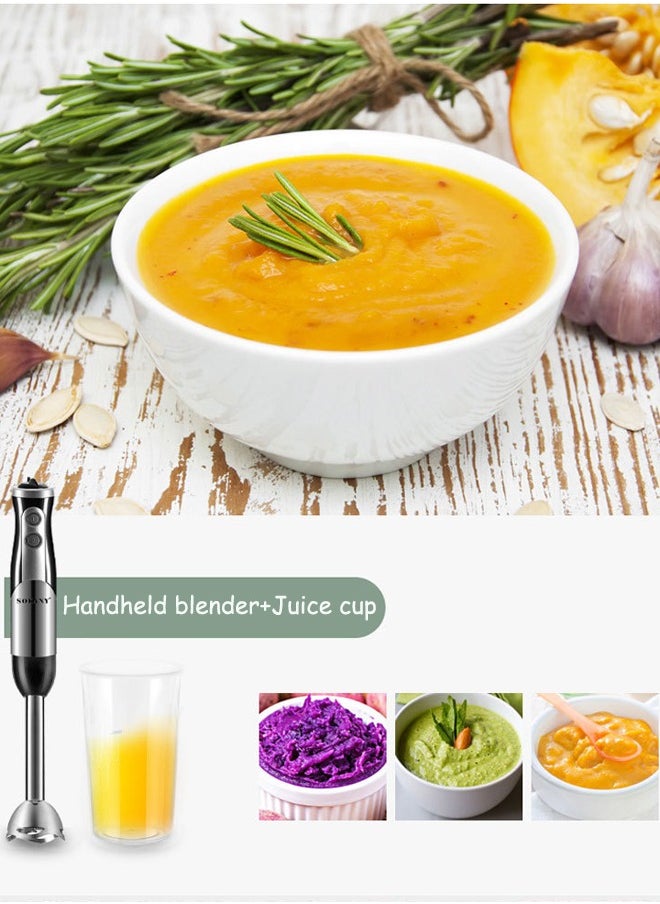 sokany - 8-In-1 Hand Blender,Multifunctional Food Processor,Chopper, Mixer,Whisk,Juice Blender,Slice,500ml Mixing Beaker,700W SK5011-8 - Image 1