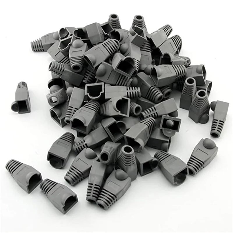 Black RJ45 Strain Relief Boots 300pcs For Cat6 Cat5 Ethernet Network Cable Connector Caps - Image 4