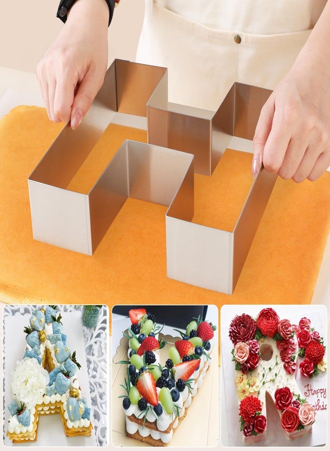ZADE 8 Inch Alphabet Z Cake Mousse Mold 304 Stainless Steel Large Size Letter Alphabet Tiramisu Cheesecake Mold Bakeware 3D Cake Dessert Baking Pan for DIY Birthday Wedding Party - Image 5
