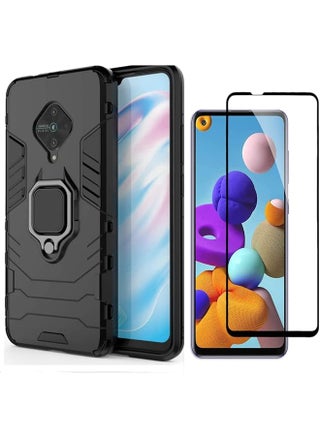 Cover For Vivo S1 Pro Case Hybrid Heavy Duty Armor Hard Dual Layer Protection Case With Screen Protector With Kickstand Feature Shockproof Defender Cover Bumper Non Slip Black - pzsku/Z3306EA9C05ACE18E822EZ/45/1743947609/700a4b03-f2c0-49f6-8209-1bdd6f6fdc63