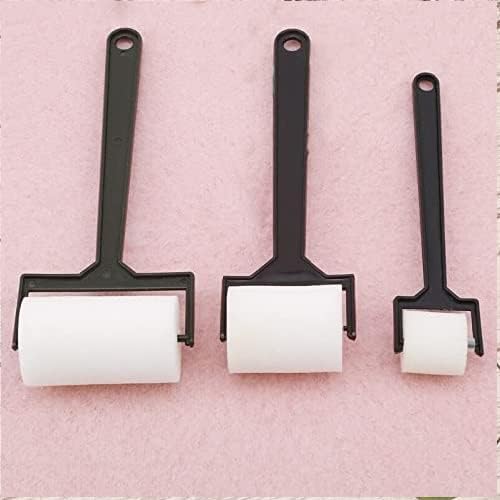 QALAM Kaari 3 Piece Set White Sponge Brush Foam Painting Roller Brush for Drawing,Canvas Painting,Plastic Handle Foam Sponge Furniture Art Crafts Painting Tool Supplies DIY Painting Tools  - Image 4