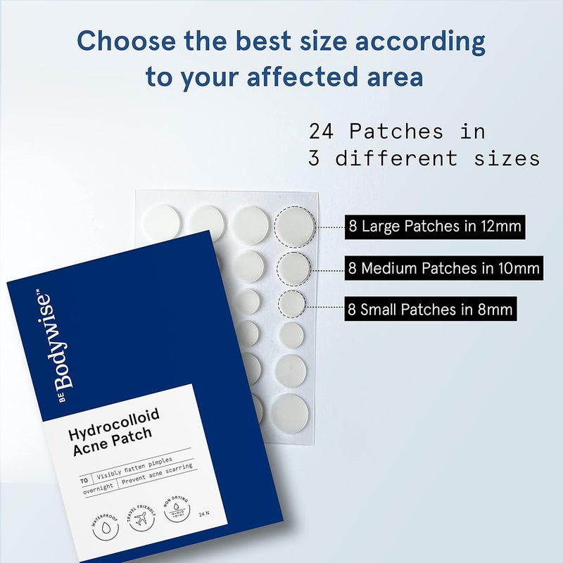 Bodywise لصقات حب الشباب للنساء من بي بودي وايز 48 نقطة 3 أحجام عبوة من 2 - Image 2