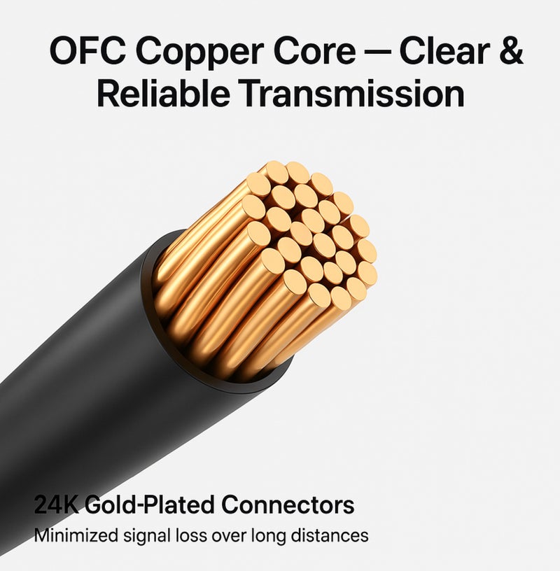 COMPIX VGA Cable 10M, 15 Pin Male to Male High Speed 1080P Full HD Display Cable, Durable Premium Monitor Cord for Strong Signals, VGA Cables for Computer Mac Mini PC Gaming Laptop MacBook - Black - Image 3