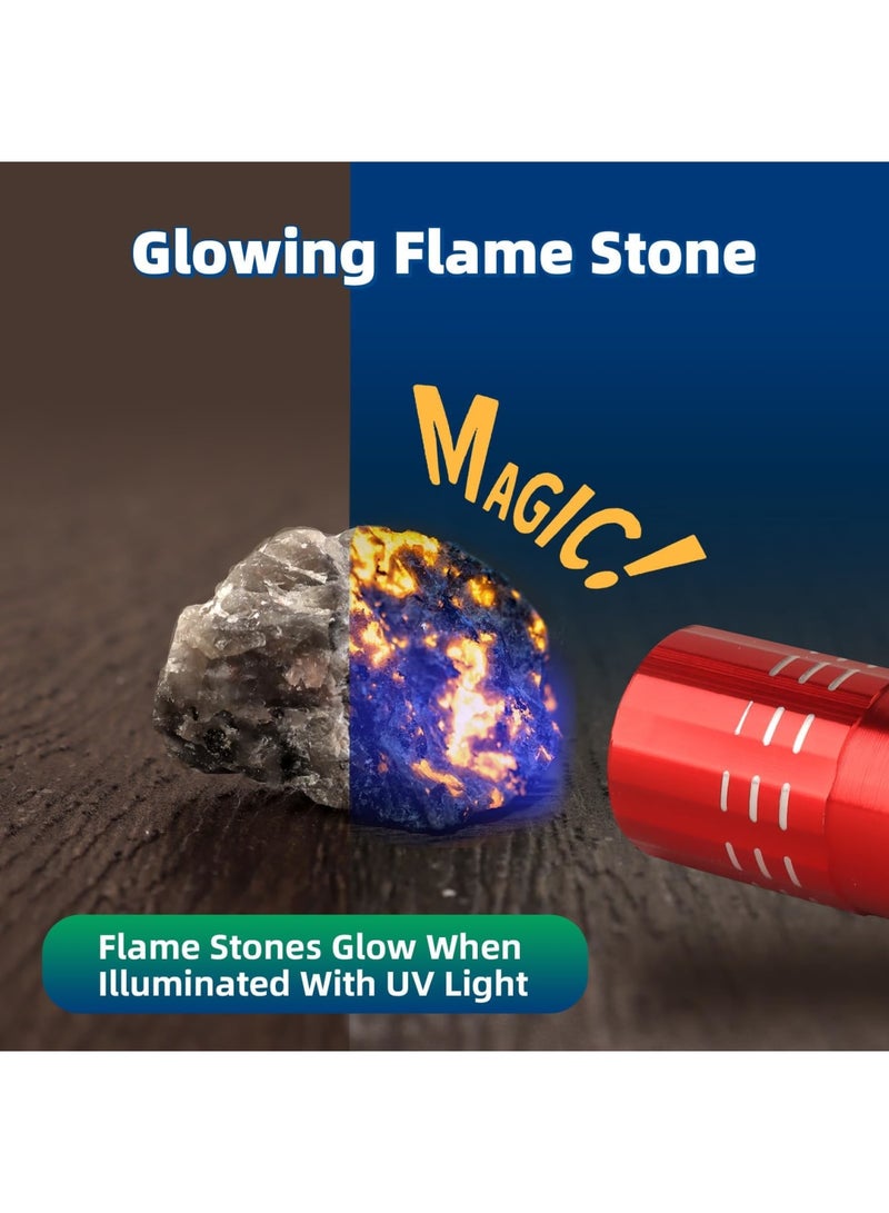 SYOSI World Map Gemstone Dig Kit – Educational Rock Excavation Toy for Boys & Girls 6+, Includes 16 Rocks, Glow-in-the-Dark & UV Effects, Fossil Digging Fun,Ideal Birthday Gift for Kids - Image 3