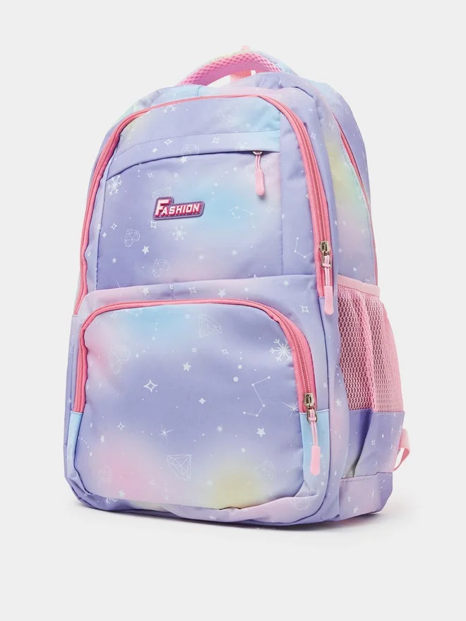 Styli Styli Girls Printed Backpack with Zip Closure