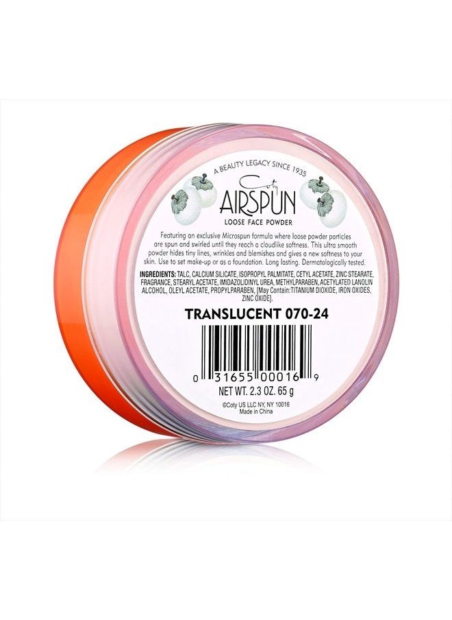 Airspun - Coty Airspun Loose Face Powder, Translucent, Pack of 1 - Image 1