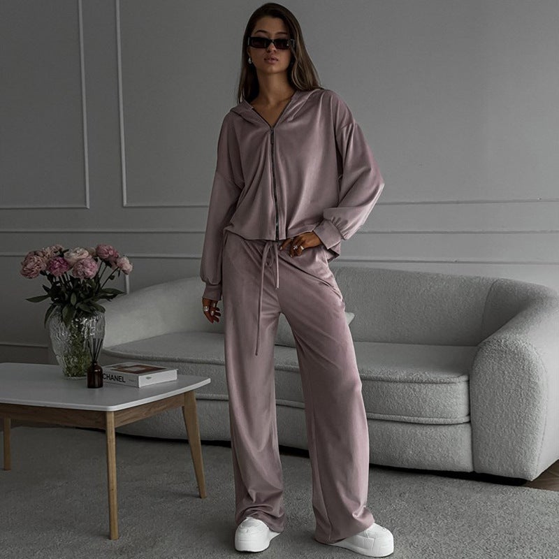 Women's Casual Tracksuit Set - Long Sleeve Hooded Top & Jogger Pants 2-Piece - Image 4
