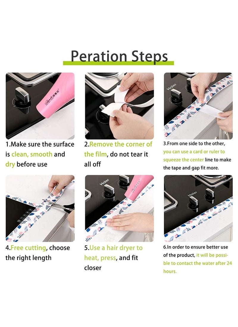 Breewell Breewell Sink Oil Proof Caulk Tape Strip PVC Self Adhesive Caulking Sealing Tape for Kitchen Sink Platform Toilet Bathroom Shower and Bathtub 32 Meter Multi Color Set of 1  - Image 2