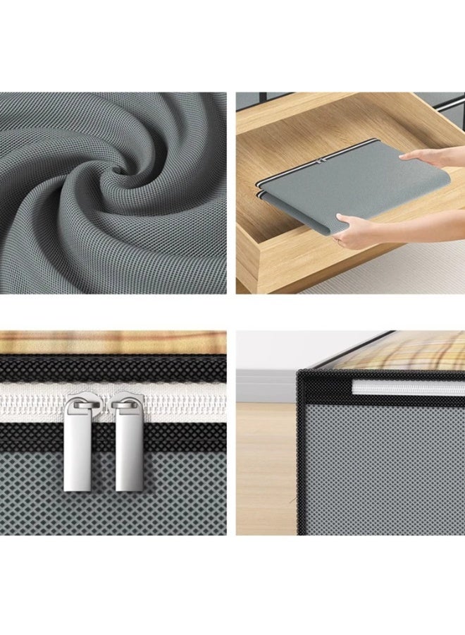 DIOTTI 2-Pack Under Bed Storage Bags, 90L Large Foldable Organizers with Zipper & Reinforced Handles for Clothes, Blankets, Quilts, Home Organization (100 x 50 x 18 cm) - Image 3