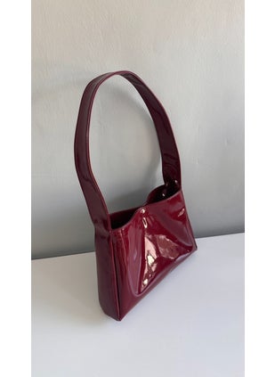 Tekno Trust Single Sophia Baguette Bag Patent Leather Claret Red Casual/daily No Faux Leather Leather Small Size All Ages  - Image 1