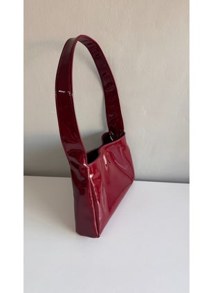 Tekno Trust Single Sophia Baguette Bag Patent Leather Claret Red Casual/daily No Faux Leather Leather Small Size All Ages  - Image 4