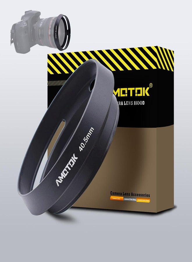 AMOTOK 40.5mm Camera Lens Hood Compatiable All Brands Ø40.5mm Lenses,Aluminium Hollow Lens Hood,Made of CNC. - Image 1