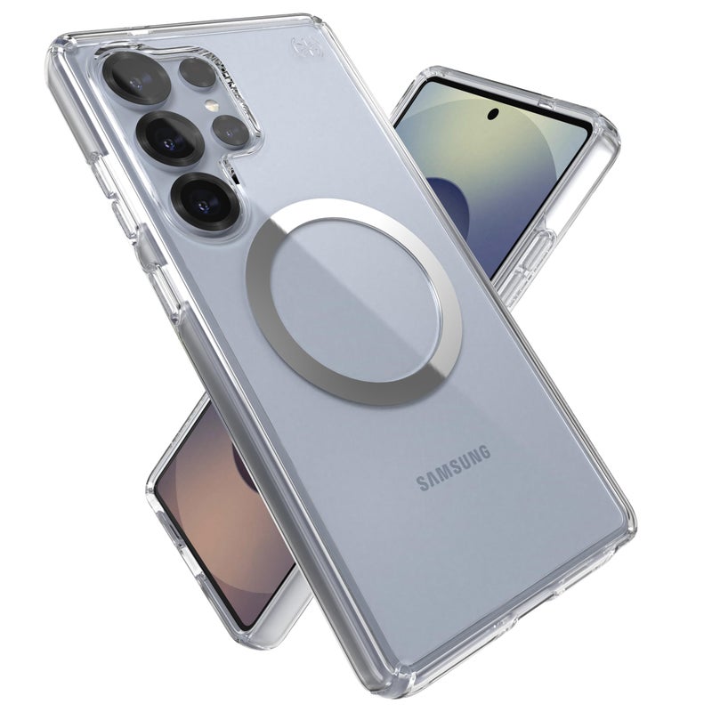 Speck Samsung Galaxy S25 Ultra Case Magnet Case13Foot Drop ProtectionAntiYellowingSamsung S25 Ultra Case MagsafeRaised Bezel Enhanced Buttons Presidio PerfectClear ClearChromePack of 1 - Image 2