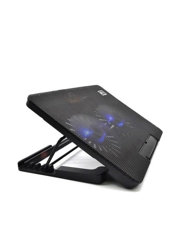Laptop Cooling Pad with 2 USB Ports and Fan Control Button for 353x253x30.5mm - Black - Image 2
