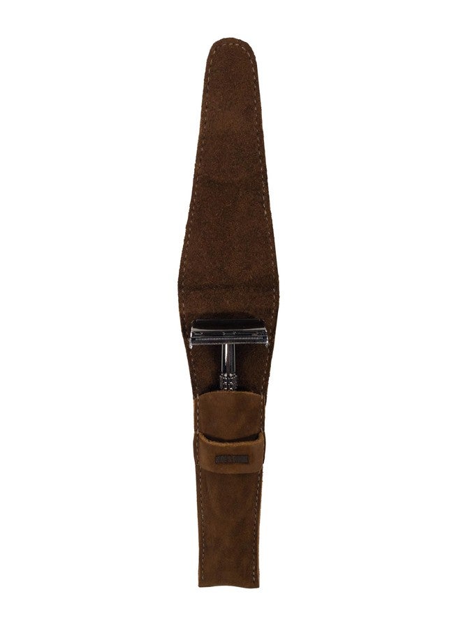 Hide & Drink, Leather Safety Razor Case, Shaving Accessories, Personal Care Essentials, Handmade (Swayze Suede) - Image 2