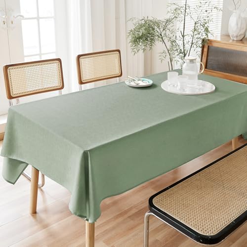 AUSSPVOCT Textured Tablecloth Rectangle 52x70 Water Resistant Spill-Proof Wipeable Table Cloth Wrinkle Free Fabric Dining Table Cover for Birthday Wedding Eatser Football Spring Tablecloths - Image 4