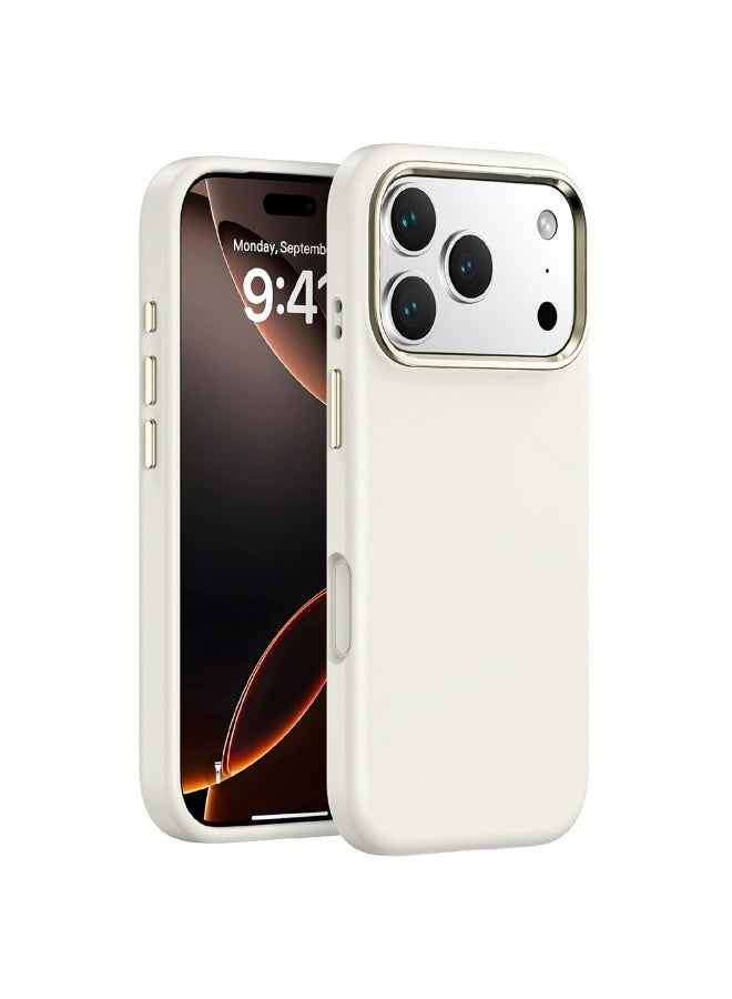 جيرفور غطاء سيليكون سائل فاخر عالي الجودة لهاتف Apple iPhone 17 Pro 5G 2025 (MCRPSN) - أبيض - Image 1