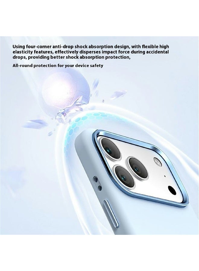جيرفور غطاء سيليكون سائل فاخر عالي الجودة لهاتف Apple iPhone 17 Pro 5G 2025 (MCRPSN) - أبيض - Image 3