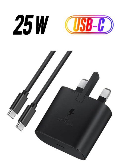 Fast Charger Compatible Galaxy S23 Ultra S22 S21fe S20 A33 A53 A52 A54 A14 A13 Z Flip/Fold 4,Super Fast Charger 25W, USB C Fast Charging Plug and Cable USB C to C