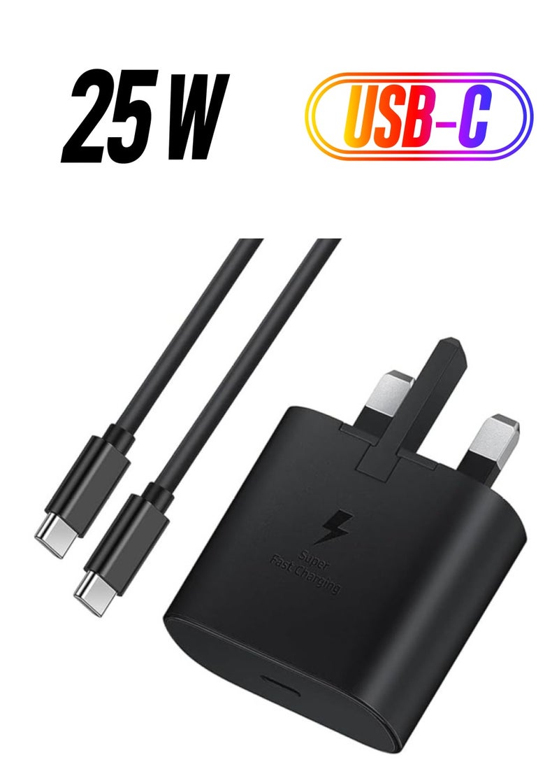 OMAKSS - Fast Charger Compatible Galaxy S23 Ultra S22 S21fe S20 A33 A53 A52 A54 A14 A13 Z Flip/Fold 4,Super Fast Charger 25W, USB C Fast Charging Plug and Cable USB C to C - Image 1