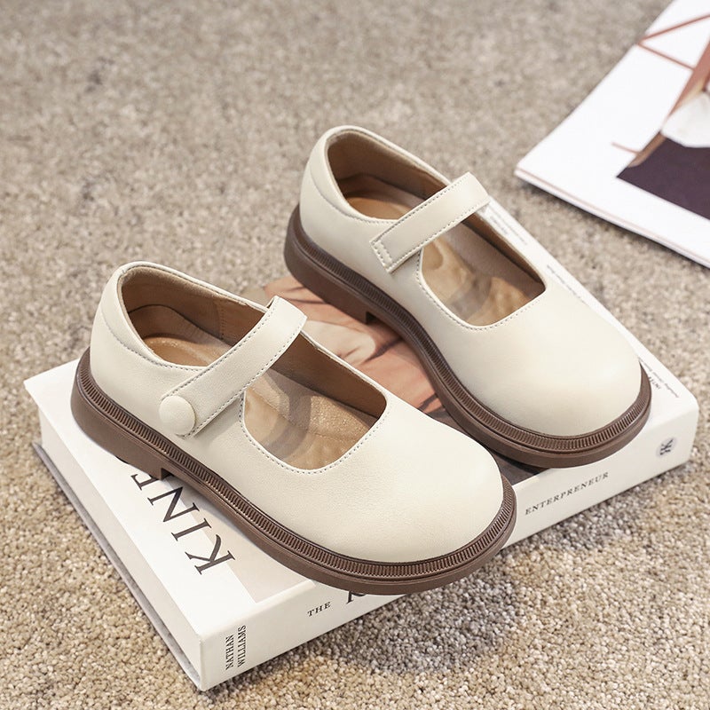 Girl'S Cowhide Leather Shoes Spring 2023 New Arrival Baby Girl'S Stylish Princess Shoes Girl'S Children'S Soft-Soled British Style Single-Layer Shoes - Image 5