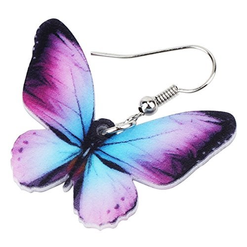 Bonsny Drop Dangle Floral Butterfly Earrings Fashion Insect Jewelry For Women Gift - Image 4