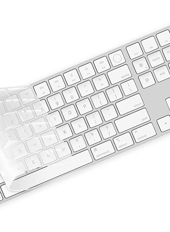 Keyboard Cover Skin for 2022 Mac Studio Keyboard & 2021 Released Apple 24" iMac Magic Keyboard with Touch ID and Numeric Keypad with M1 Chip A2520, 24" iMac Magic with M1 Chip Keyboard Skin - TPU - Image 1