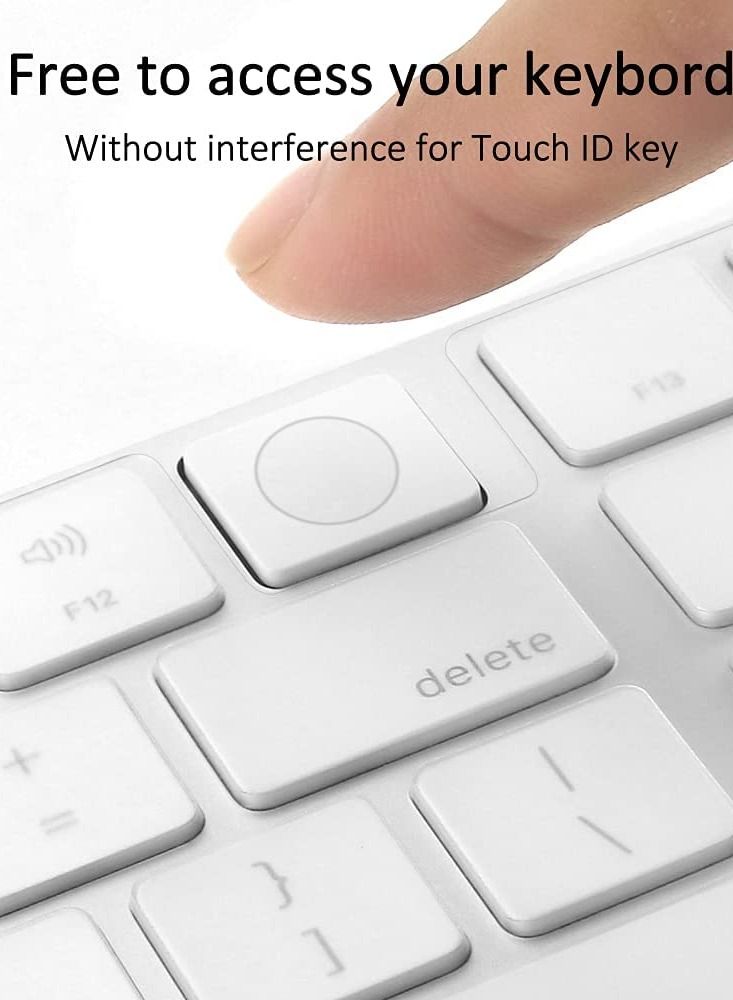 Keyboard Cover Skin for 2022 Mac Studio Keyboard & 2021 Released Apple 24" iMac Magic Keyboard with Touch ID and Numeric Keypad with M1 Chip A2520, 24" iMac Magic with M1 Chip Keyboard Skin - TPU - Image 5