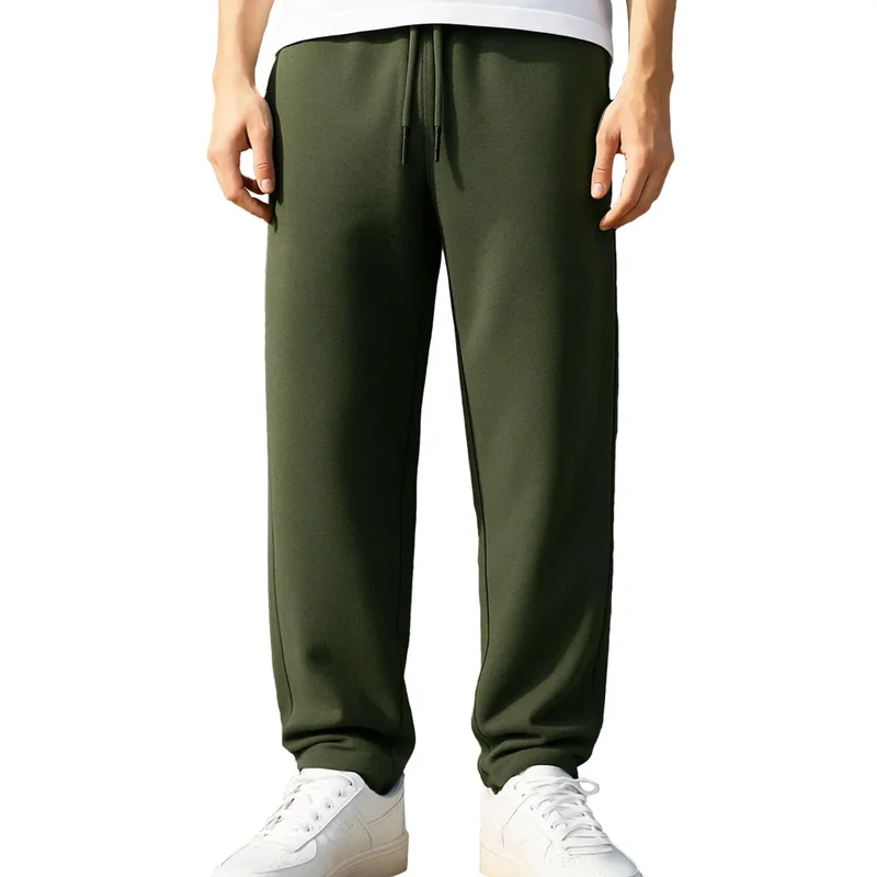 NOBERO Men's Olive Green Joggers for Comfort