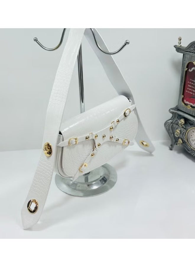 The Girl House Crocodile Pattern Manc Model Women's Shoulder Bag with Double Sided Special Lock System - Image 3