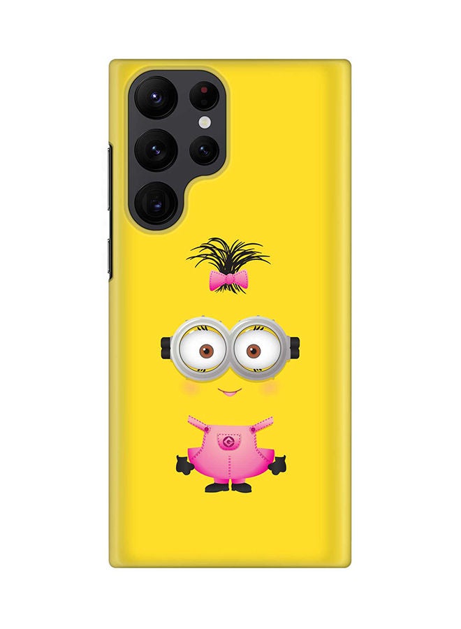 Stylizedd Case for Samsung Galaxy S22 Ultra 5G Snap Case Slim Snap Classic Series Shield Matte Finish Print - Girly Minion 2 - Image 1
