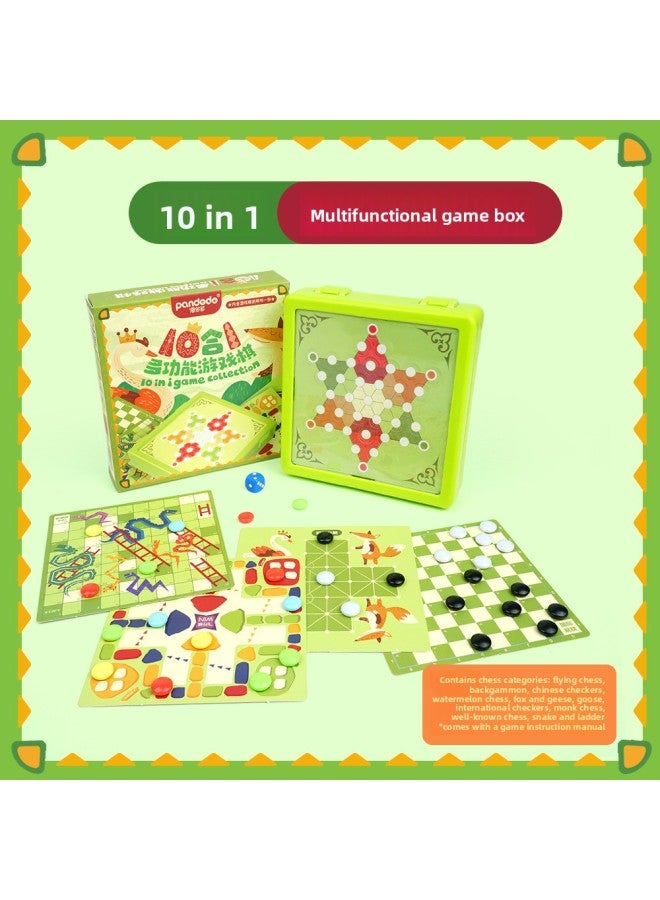 Children's Day Gift All-in-One Parent-Child Game Chess Pan Duo Six-in-One Gobang Flying Chess