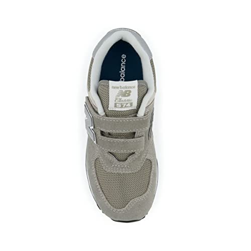 New Balance Kid's 574 Core Hook and Loop Sneaker, Grey/White, 2 Little Kid - Image 3