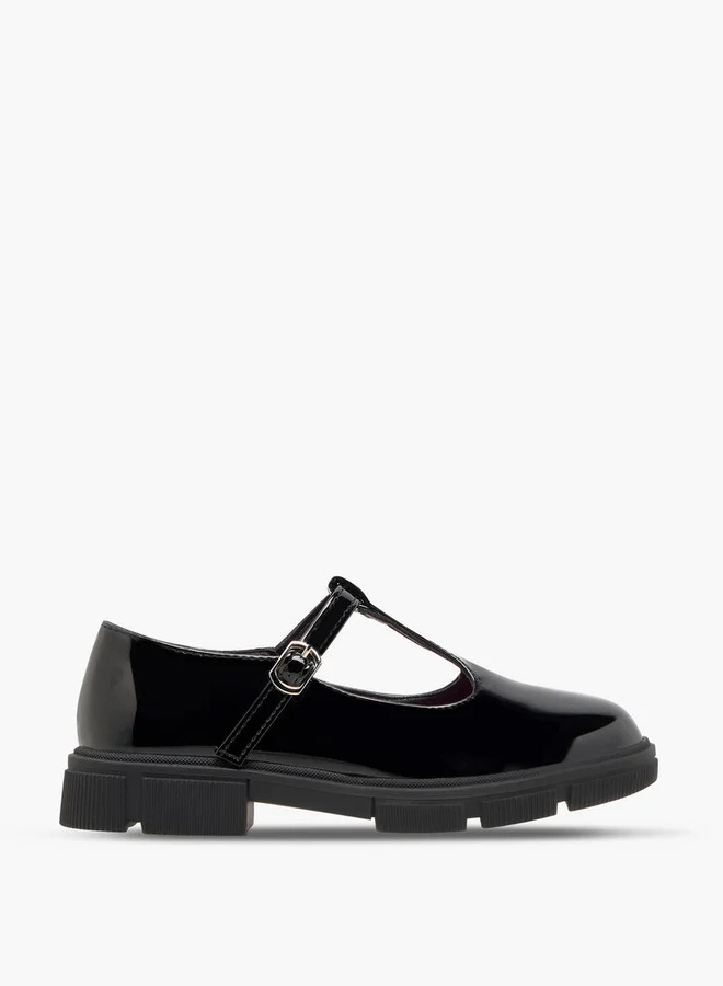 JUNIORS Girls Solid Mary Jane School Shoes with Buckle Closure