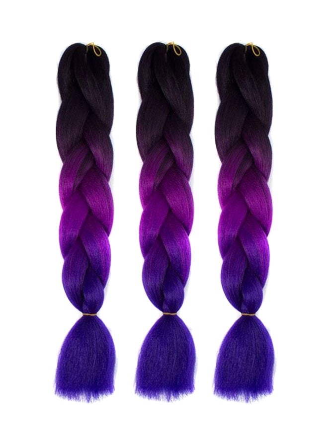 3 Piece African Braids Hair Extension 60Cm Chemical Fiber Wig Multicolour