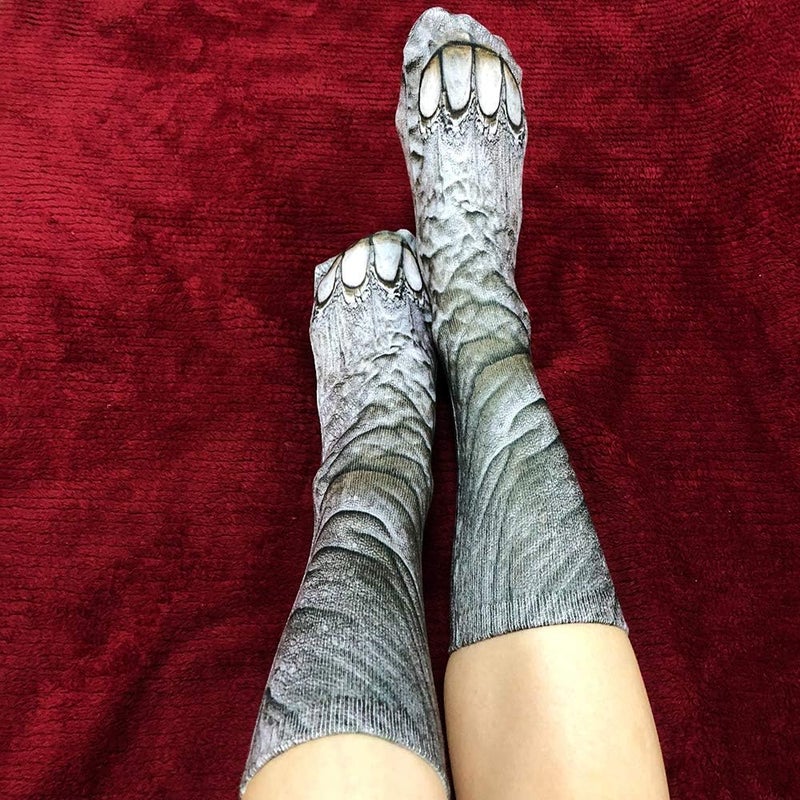 NDLBS Funny Christmas Gifts Novelty 3D Animal Paw Socks Stocking Stuffers for Adult Women Men Teens Gag White Elephant Gifts - Image 3
