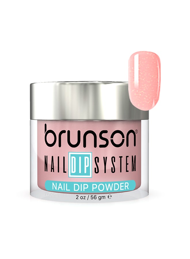 brunson Nail Dip Powder Dip And Buff System Color 56gm, French Nail Art Starter Manicure Salon DIY At Home Odor Free And Long Lasting No Needed Nail Lamp Curing BDK122