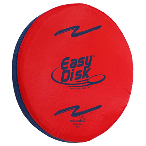 Funsparks Easy Disk Red Small Soft Catch Flying Disc Indoors or Outdoors for Kids Beginners or Advanced Ultimate Flying Disc Players Kids and Adults Improves Hand Eye Coordination and Focus - Image 1