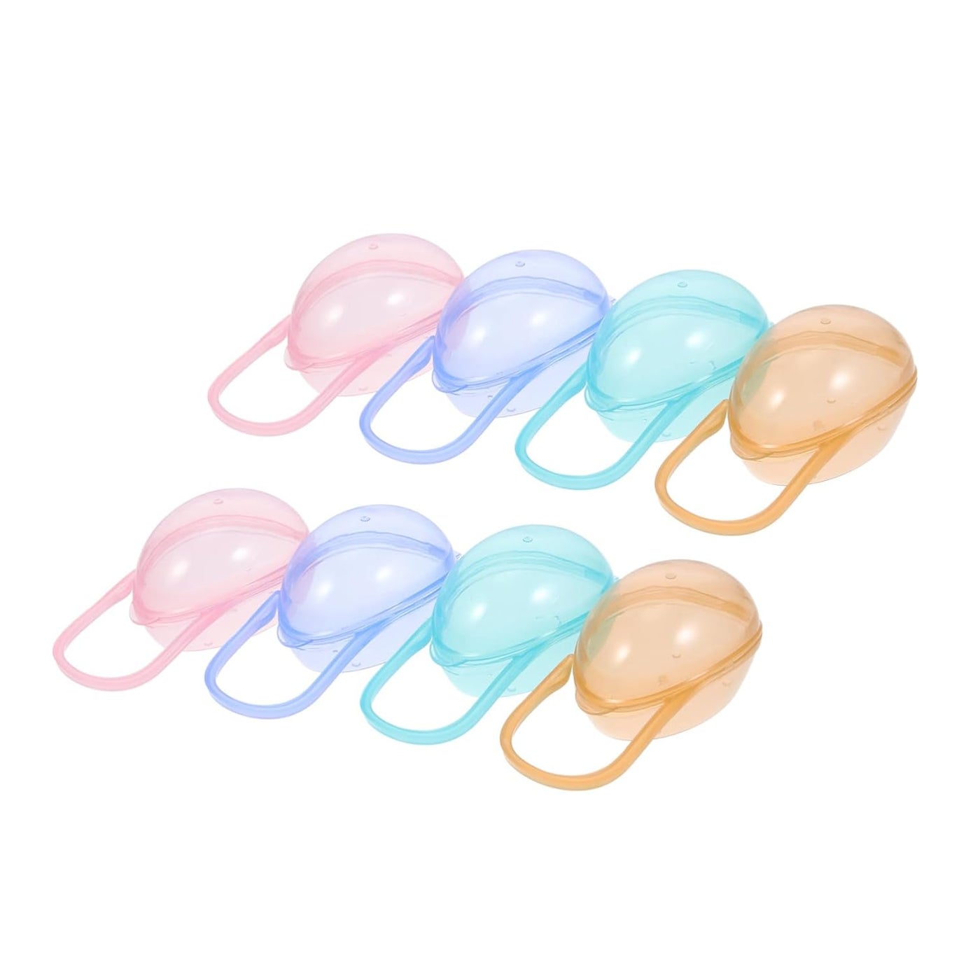 8pcs Portable Pacifier Storage Box Holder Container Mixed Colors Travel Organizer