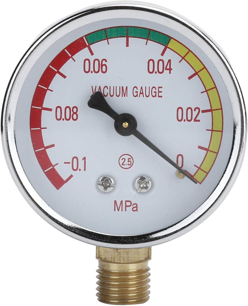EVTSCAN Vacuum Regulator Gauge, G1/4 Male Thread Milker Vacuum Regulator Gauge Milking Machine Accessory -0.1-0Mpa - Image 1
