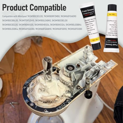 AMTHKNO Upgrade Material WP240309-2 240309-2 Worm Drive Gear & Bracket Kit W/Food Grade Grease for Whirlpool Kitchen-aid Mixer 4162100 4162101 4169907 4169941 4170007 4176130 949544 - Image 5