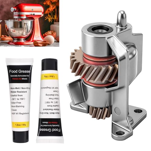AMTHKNO Upgrade Material WP240309-2 240309-2 Worm Drive Gear & Bracket Kit W/Food Grade Grease for Whirlpool Kitchen-aid Mixer 4162100 4162101 4169907 4169941 4170007 4176130 949544 - Image 1