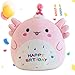 Gudisi Axolotl Plush Adorable Axolotl Stuffed Animals Soft Birthday Gift Axolotl Plushies Pillow for Kids Boys Girls Pink 12 inch - Image 3